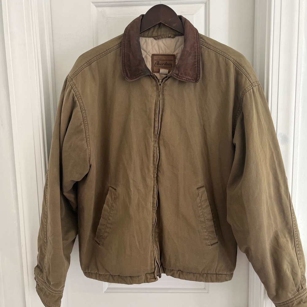 Vintage Aberdeen Canvas Work Jacket Khaki Men’s M (26x25.5)
